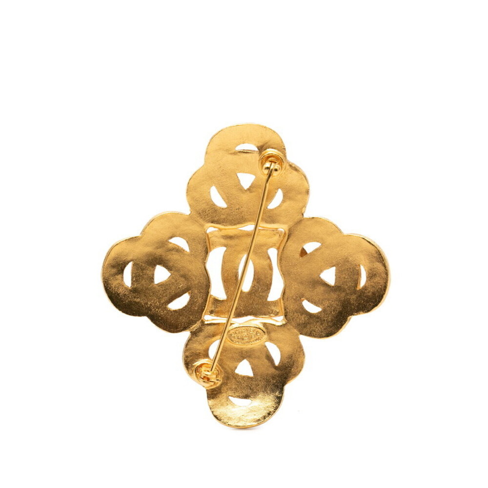 CHANEL Authentic Vintage Green Logo Brooch - Picture 2 of 3